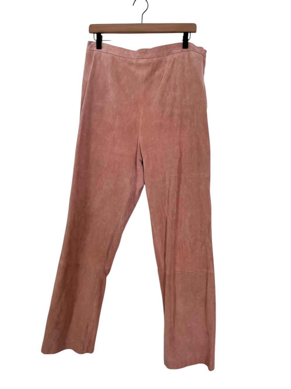 Terry Lewis Classic Luxuries Womens Soft Pink 100% Leather Pants Size 14